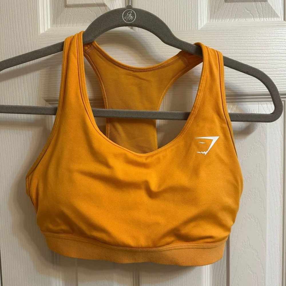 Gymshark Orange Sports Bra Racerback Design